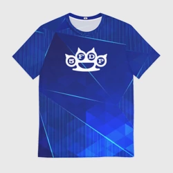 Мужская футболка 3D Five Finger Death Punch blue poly