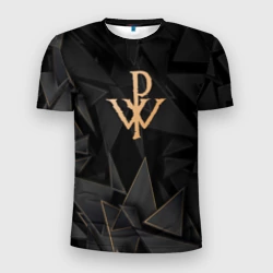 Мужская футболка 3D Slim Powerwolf golden poly