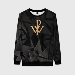 Женский свитшот 3D Powerwolf golden poly