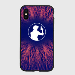 Чехол для iPhone XS Max матовый Cowboy Bebop red energy