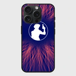 Чехол силиконовый для Apple iPhone 15 Pro Мax матовый Cowboy Bebop red energy