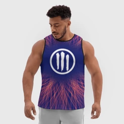 Мужская спортивная майка 3D Three Days Grace red energy - фото 2