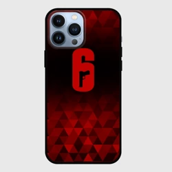 Чехол для iPhone 13 Pro Max Rainbow Six red poly