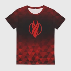 Женская футболка 3D Dead Space red poly