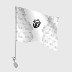 Флаг для автомобиля Rolling Stones white poly