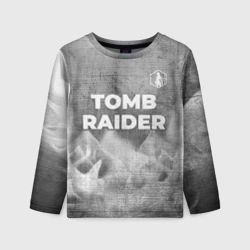 Детский лонгслив 3D Tomb Raider - grey gradient посередине
