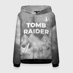 Женская толстовка 3D Tomb Raider - grey gradient посередине