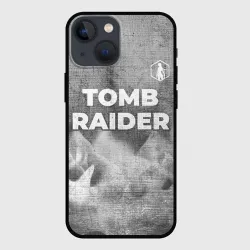 Чехол для iPhone 13 mini Tomb Raider - grey gradient посередине