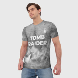Мужская футболка 3D Tomb Raider - grey gradient посередине - фото 2