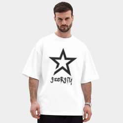 Мужская футболка Oversize хлопок premium Георгий - звезда - фото 2