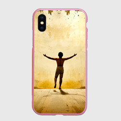 Чехол для iPhone XS Max матовый Капоэйра на бежевом