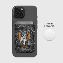 Картхолдер Magsafe магнитный Nirvana Курт Кобейн  на фоне гитар - фото 2