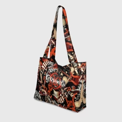 Пляжная сумка 3D Кукрыниксы на фоне электрогитар - фото 2