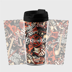 Термокружка-непроливайка Кукрыниксы на фоне электрогитар - фото 2