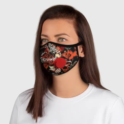 Маска из неопрена Кукрыниксы на фоне электрогитар - фото 2