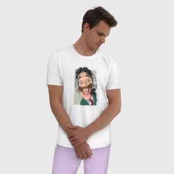 Мужская пижама с белой футболкой хлопок Сумасшедший Командор из Каламбур: Крутое пике - фото 2