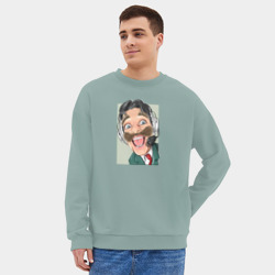 Мужской свитшот oversize без начеса хлопок Сумасшедший Командор из Каламбур: Крутое пике - фото 2