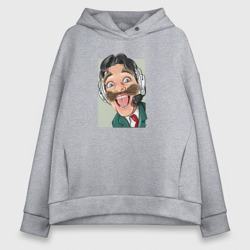 Женское худи Oversize хлопок Сумасшедший Командор из Каламбур: Крутое пике