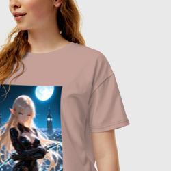 Женская футболка хлопок Oversize Альфа из Восхождение в тени - фото 2