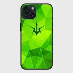 Чехол силиконовый для Apple iPhone 15 матовый Code Geass green poly