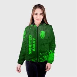Женская куртка 3D Spirited Away - green gradient вертикально - фото 2