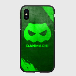 Чехол для iPhone XS Max матовый DanMachi - green gradient