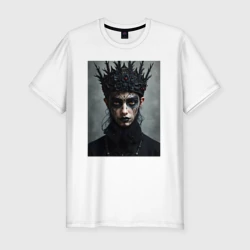Мужская футболка хлопок Slim Готический принц с татуировкой на лице