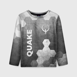 Детский лонгслив 3D Quake - grey gradient вертикально