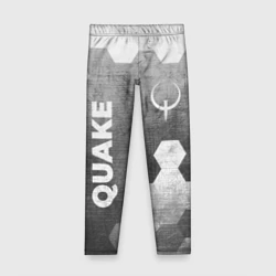 Детские леггинсы 3D Quake - grey gradient вертикально