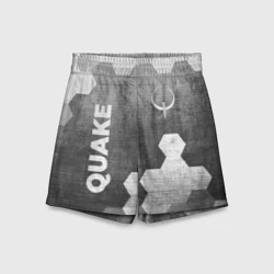 Детские спортивные шорты 3D Quake - grey gradient вертикально