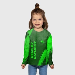Детский лонгслив 3D Dead by Daylight - green gradient вертикально - фото 2