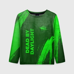Детский лонгслив 3D Dead by Daylight - green gradient вертикально