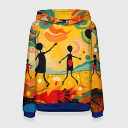 Женская толстовка 3D Радостные солнечные человечки