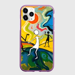 Чехол для iPhone 11 Pro матовый Танцующие человечки