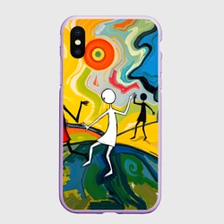 Чехол для iPhone XS Max матовый Танцующие человечки