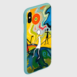 Чехол для iPhone XS Max матовый Танцующие человечки - фото 2