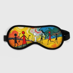 Маска для сна 3D Танцующие человечки