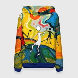 Женская толстовка 3D Танцующие человечки