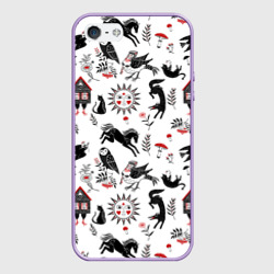 Чехол для iPhone 5/5S матовый Русские сказки