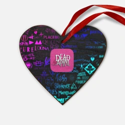 Деревянная игрушка Сердце Dead by april логотипы рок