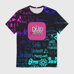 Мужская футболка 3D Dead by april логотипы рок