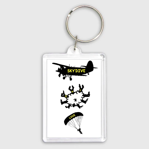 Брелок прямоугольный 35*50 Skydive