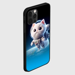 Чехол для iPhone 12 Pro Max Милый белый котёнок космонавт - фото 2