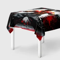 Скатерть 3D Кикбоксер на черном