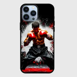 Чехол для iPhone 13 Pro Max Кикбоксер на черном