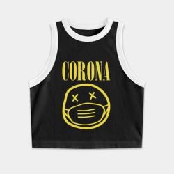 Женская укороченная майка-топ хлопок Nirvana corona