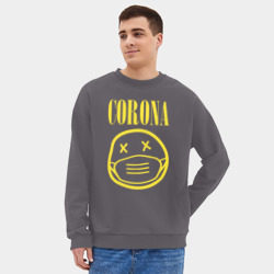 Мужской свитшот oversize без начеса хлопок Nirvana corona - фото 2