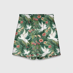 Детские спортивные шорты 3D Крылатые котята