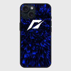 Чехол силиконовый для Apple iPhone 15 матовый Need for Speed blue energy
