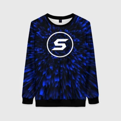 Женский свитшот 3D Skillet blue energy